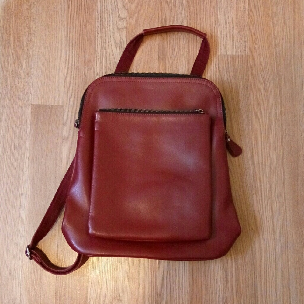 Burgundy backpack
